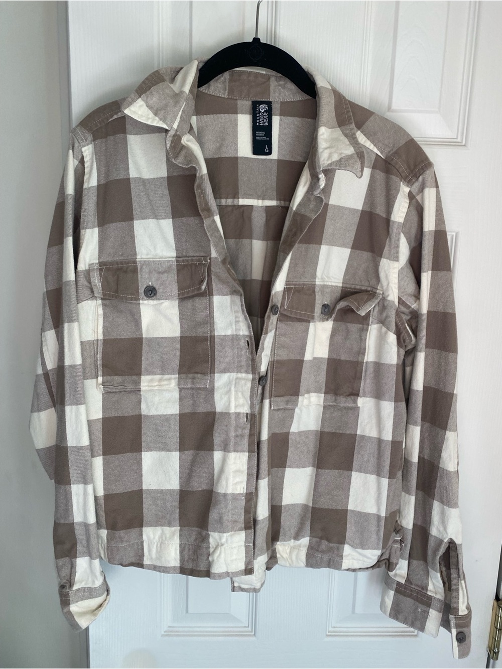 Mountain Hardwear Beige and White Plaid Women's Shirt